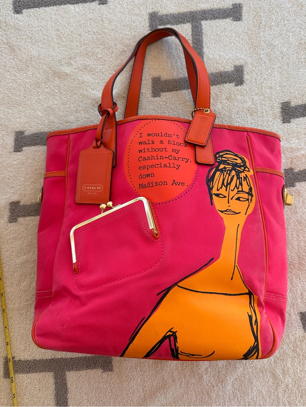 🩷🔥Coach Bonnie Cashin Madison Ave Canvas tote RARE🔥🩷